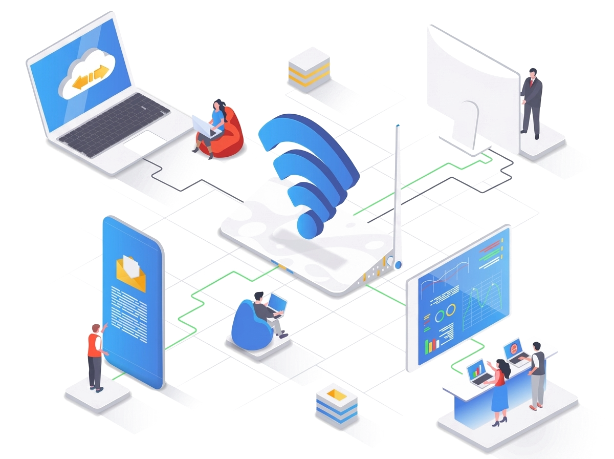 High-Speed Corporate Broadband Wi-Fi Infrastructure